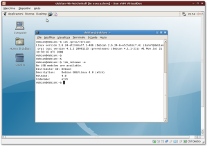 Debian 4.0r4 in VirtualBox